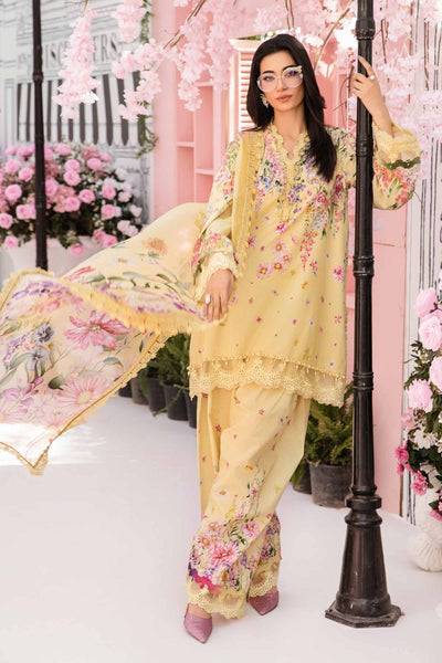 3 Piece Unstitched Embroidered Lawn Suit