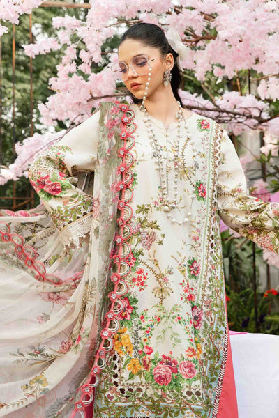 3 Piece Unstitched Embroidered Lawn Suit