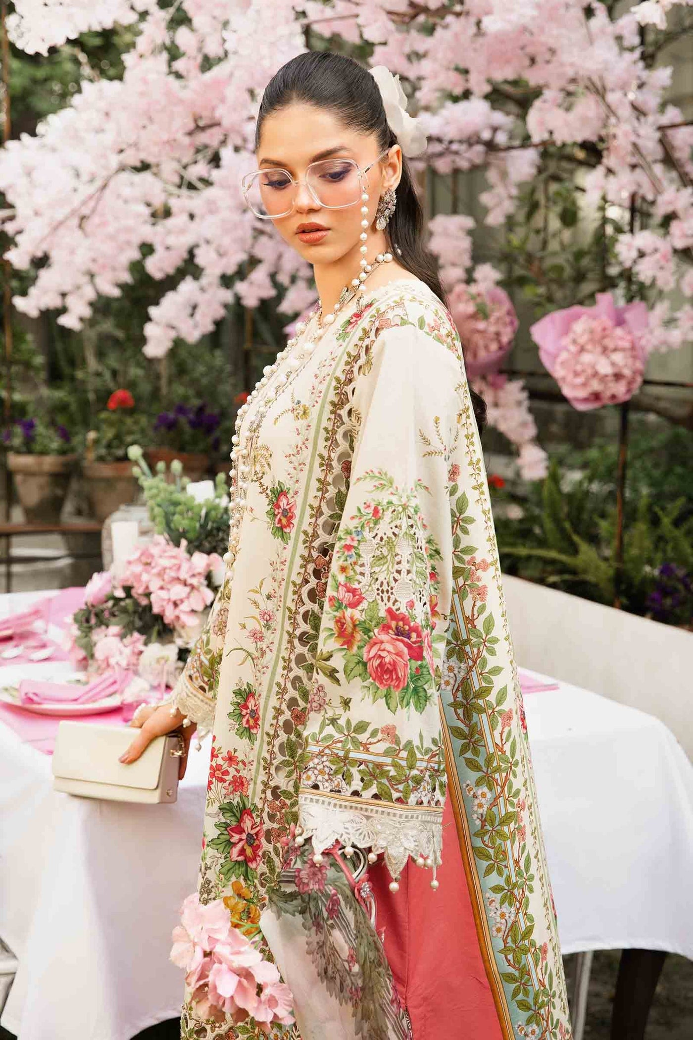 3 Piece Unstitched Embroidered Lawn Suit
