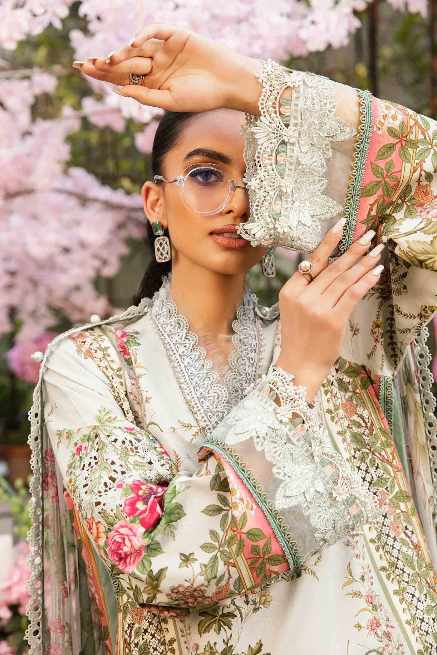 3 Piece Unstitched Embroidered Lawn Suit