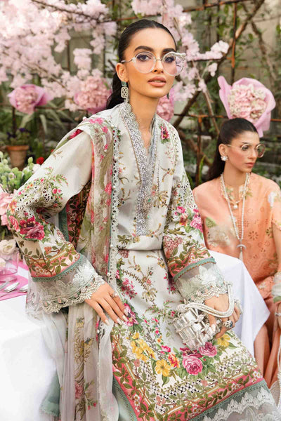3 Piece Unstitched Embroidered Lawn Suit