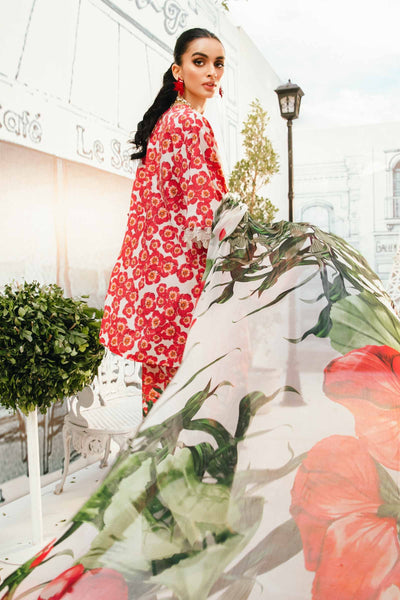 3 Piece Unstitched Embroidered Lawn Suit