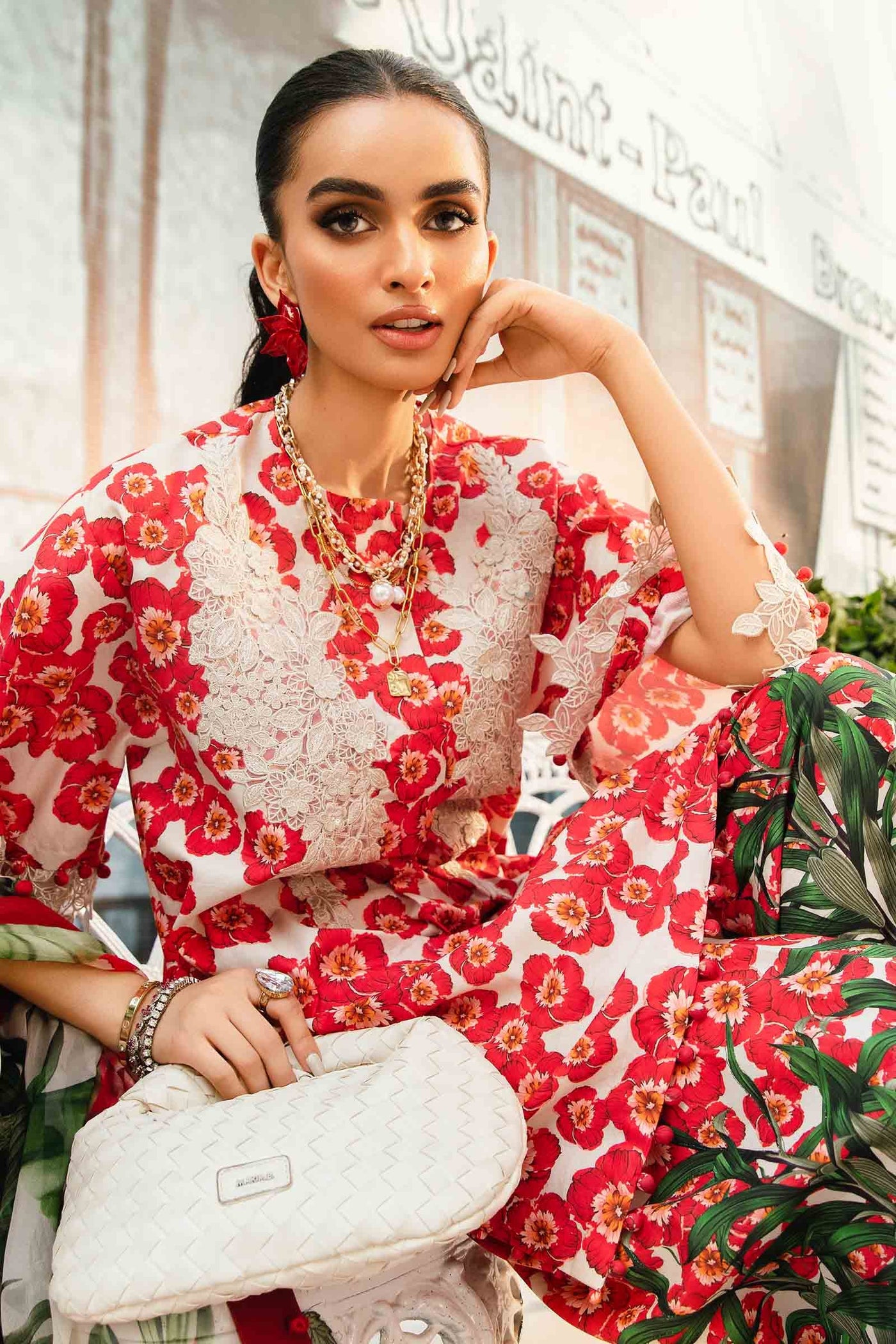 3 Piece Unstitched Embroidered Lawn Suit