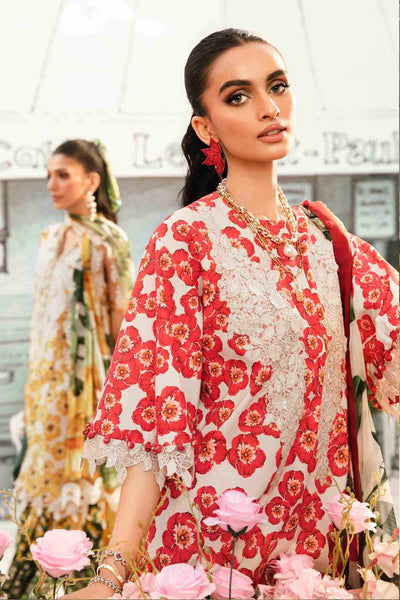 3 Piece Unstitched Embroidered Lawn Suit