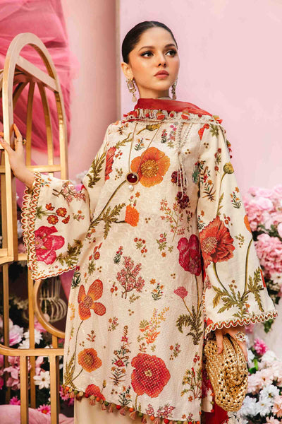 3 Piece Unstitched Embroidered Lawn Suit