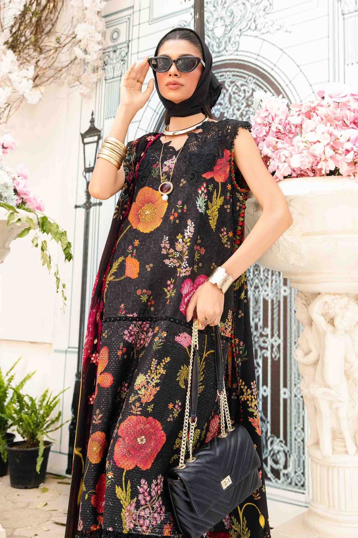 3 Piece Unstitched Embroidered Lawn Suit