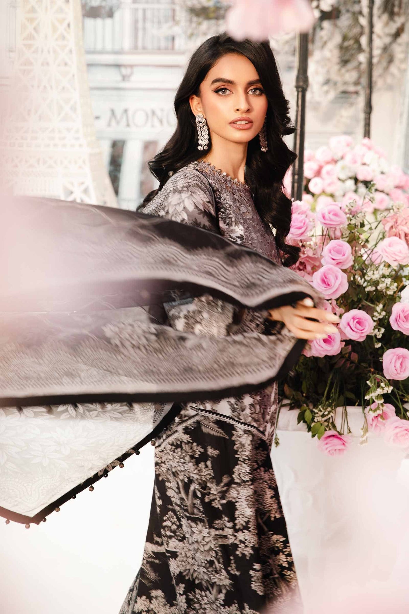 3 Piece Unstitched Embroidered Lawn Suit
