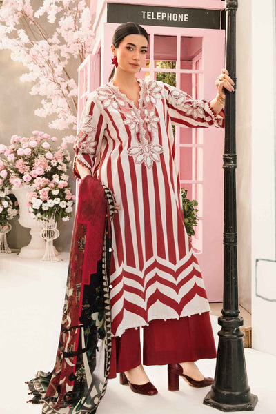 3 Piece Unstitched Embroidered Lawn Suit
