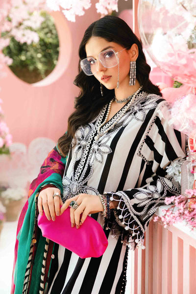 3 Piece Unstitched Embroidered Lawn Suit