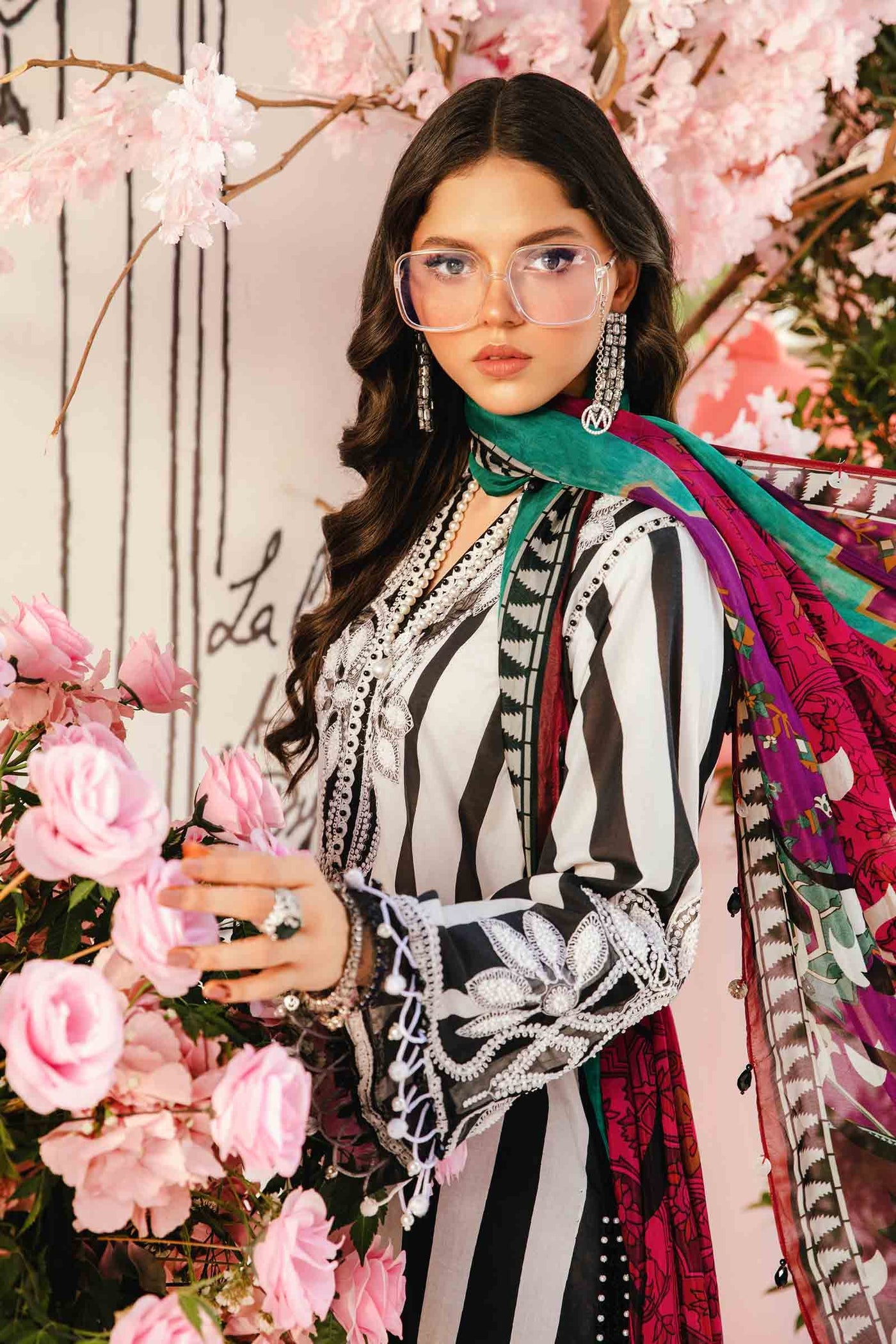 3 Piece Unstitched Embroidered Lawn Suit