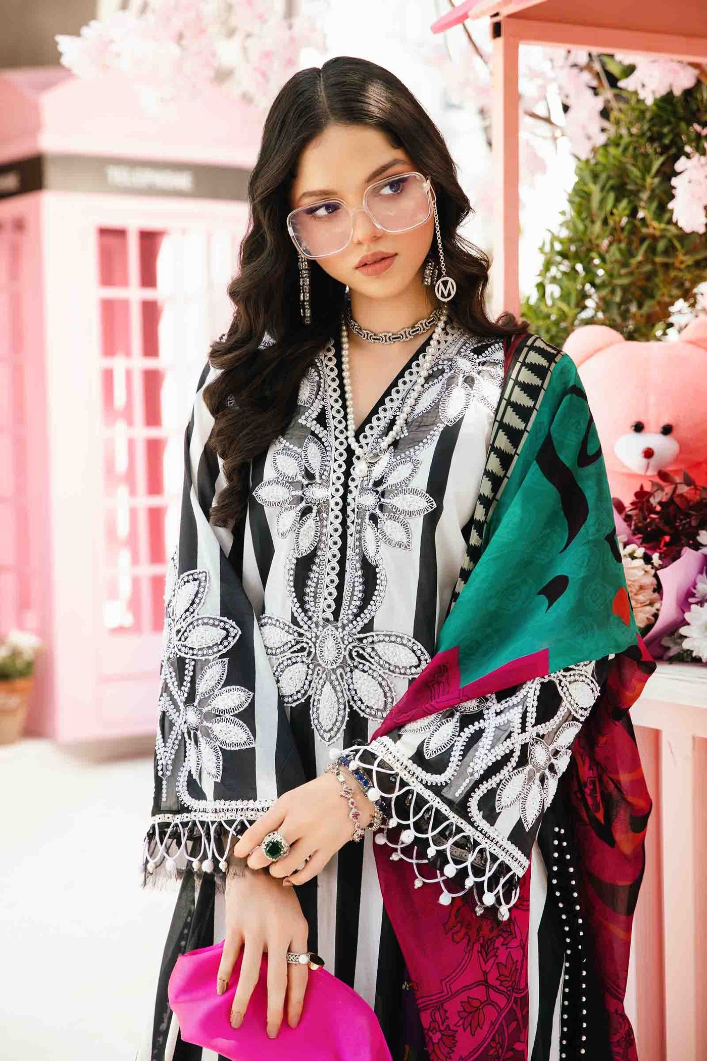 3 Piece Unstitched Embroidered Lawn Suit