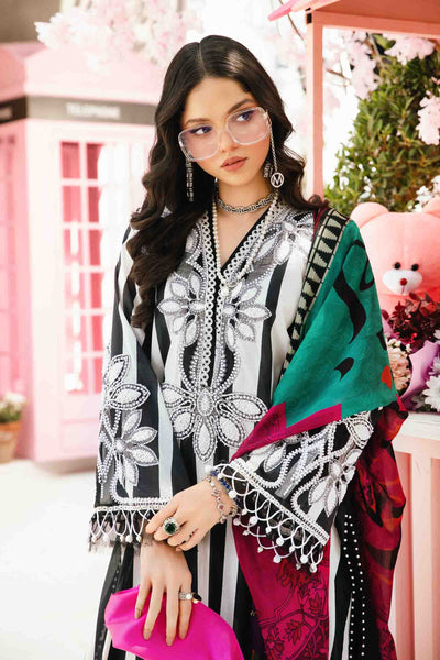 3 Piece Unstitched Embroidered Lawn Suit