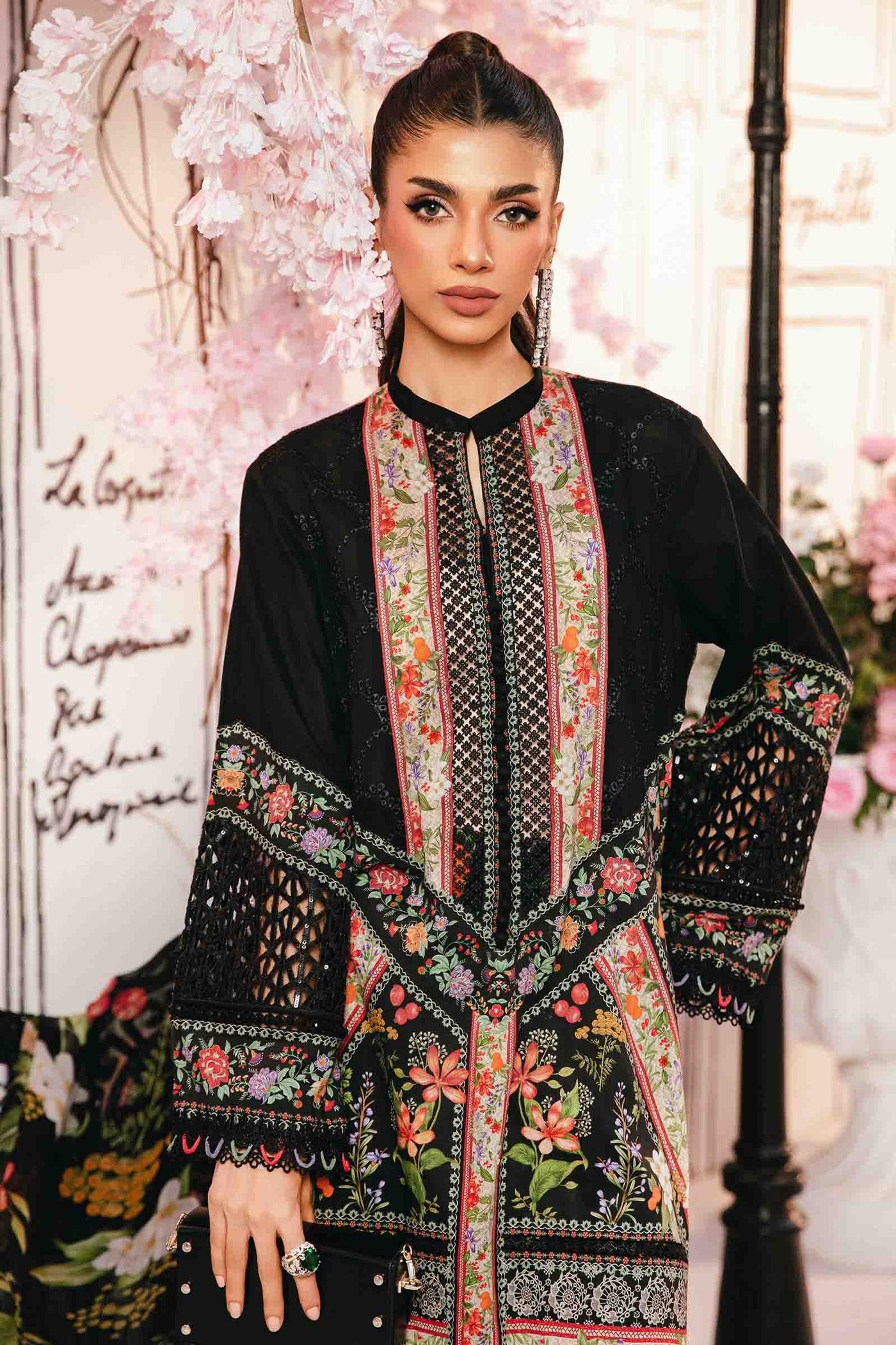 3 Piece Unstitched Embroidered Lawn Suit