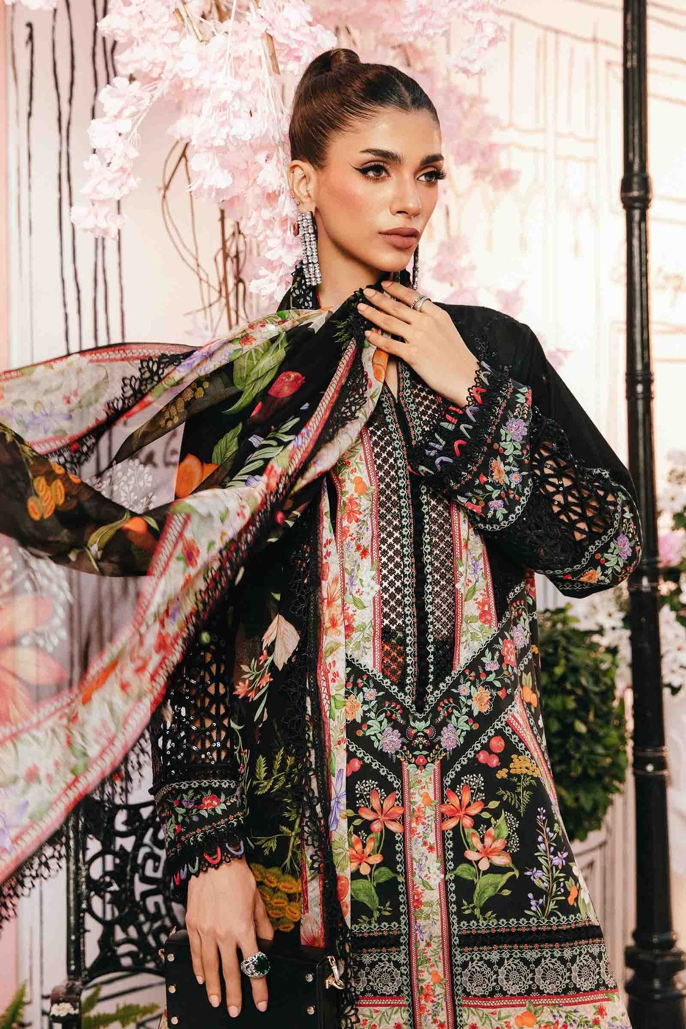 3 Piece Unstitched Embroidered Lawn Suit