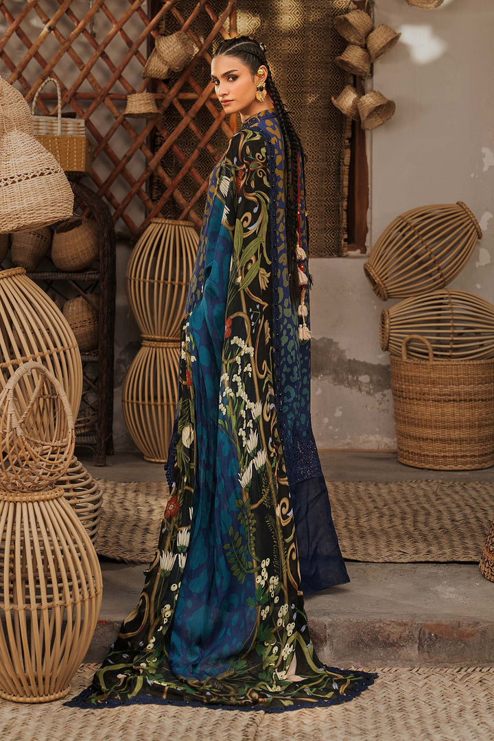 3 Piece Unstitched Embroidered Linen Suit