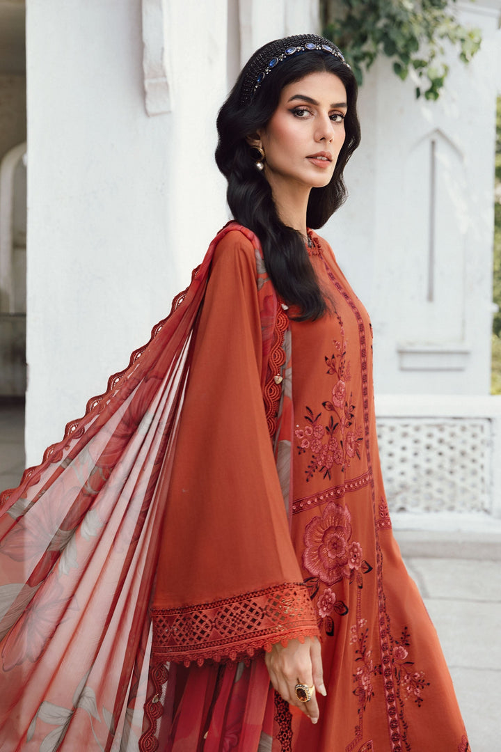 3 Piece Unstitched Embroidered Cambric Suit