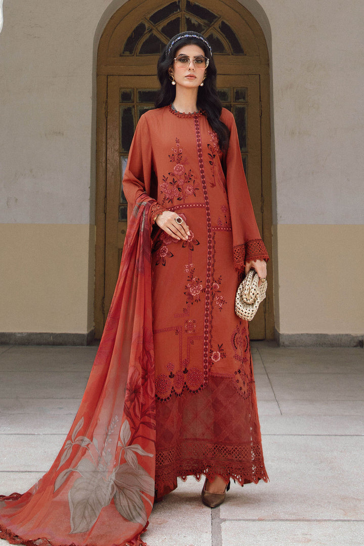 3 Piece Unstitched Embroidered Cambric Suit