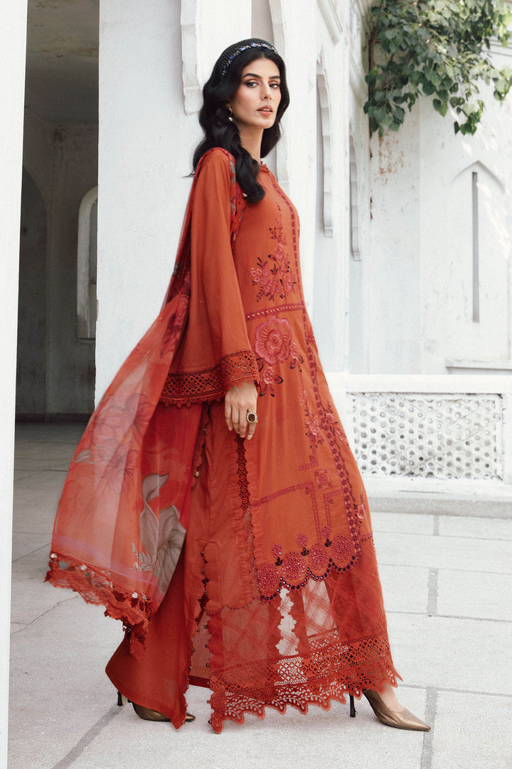 3 Piece Unstitched Embroidered Cambric Suit