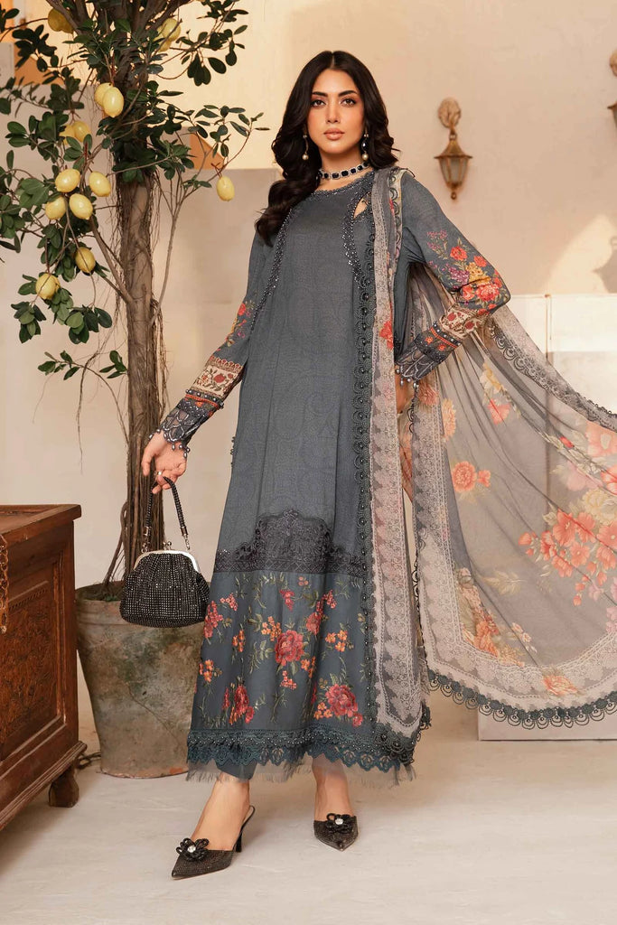 3 PIECE UNSTITCHED PRINTED SUIT MPT-2202-B