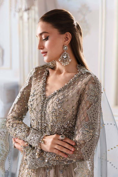 3 Piece Unstitched Embroidered Net Suit