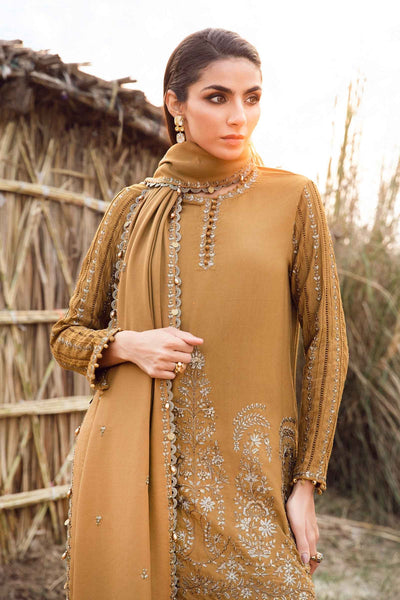 Maria.B M Print 3 Piece Unstitched Printed Linen Suit | MPT-2403-A