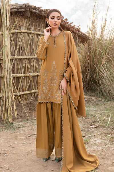 Maria.B M Print 3 Piece Unstitched Printed Linen Suit | MPT-2403-A