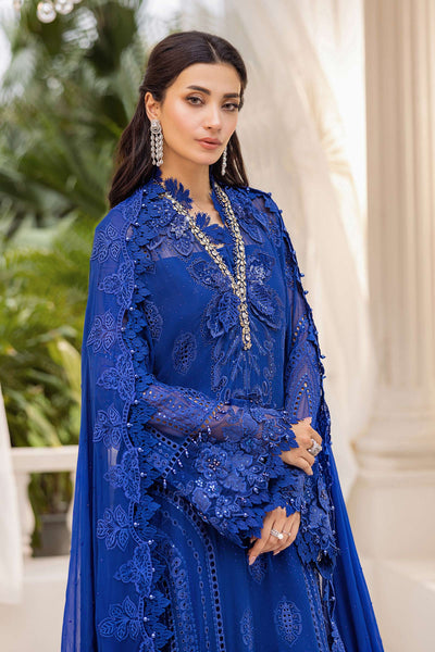 3 Piece Unstitched Embroidered Chiffon Suit