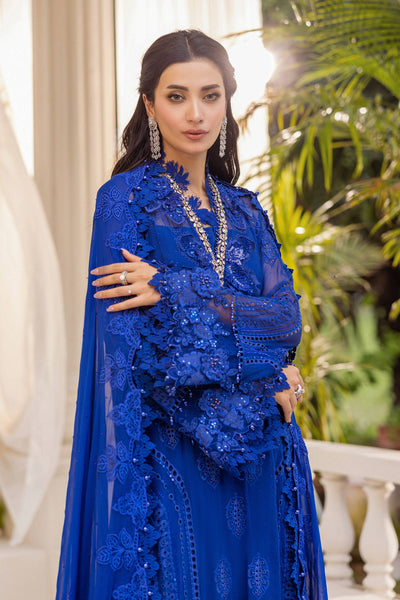 3 Piece Unstitched Embroidered Chiffon Suit