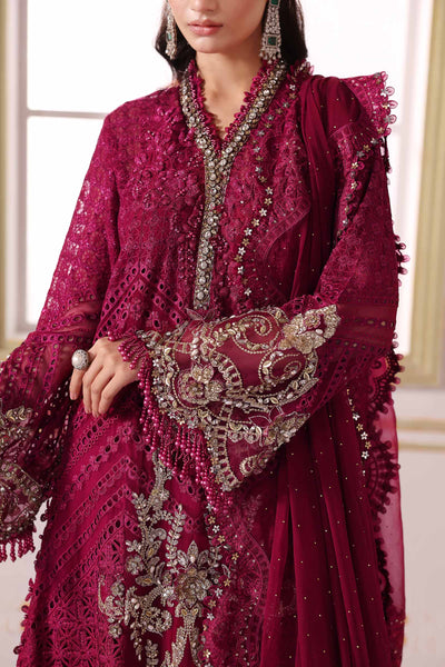 3 Piece Unstitched Embroidered Chiffon Suit