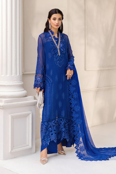 3 Piece Unstitched Embroidered Chiffon Suit