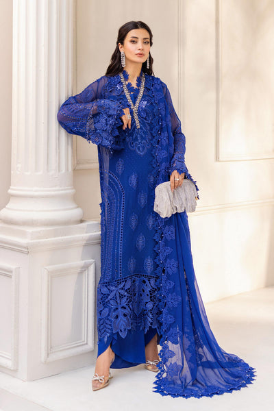 3 Piece Unstitched Embroidered Chiffon Suit