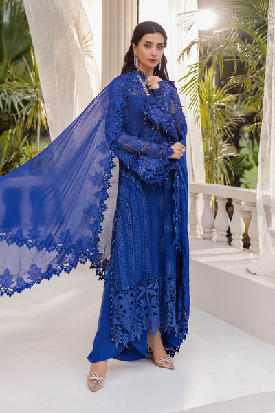 3 Piece Unstitched Embroidered Chiffon Suit