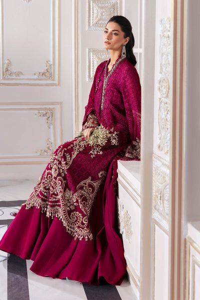 3 Piece Unstitched Embroidered Chiffon Suit
