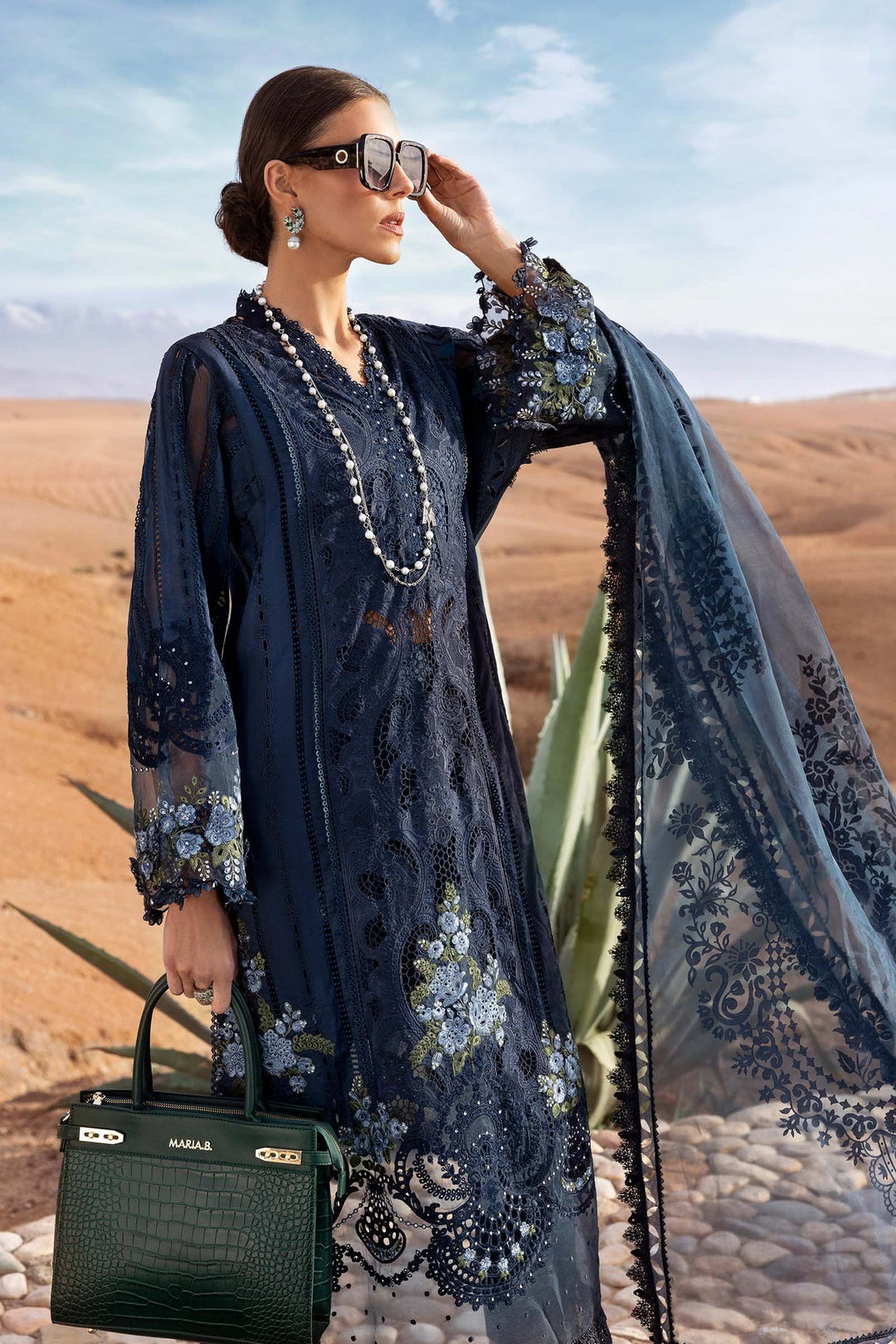 3 Piece Unstitched Embroidered Lawn Suit