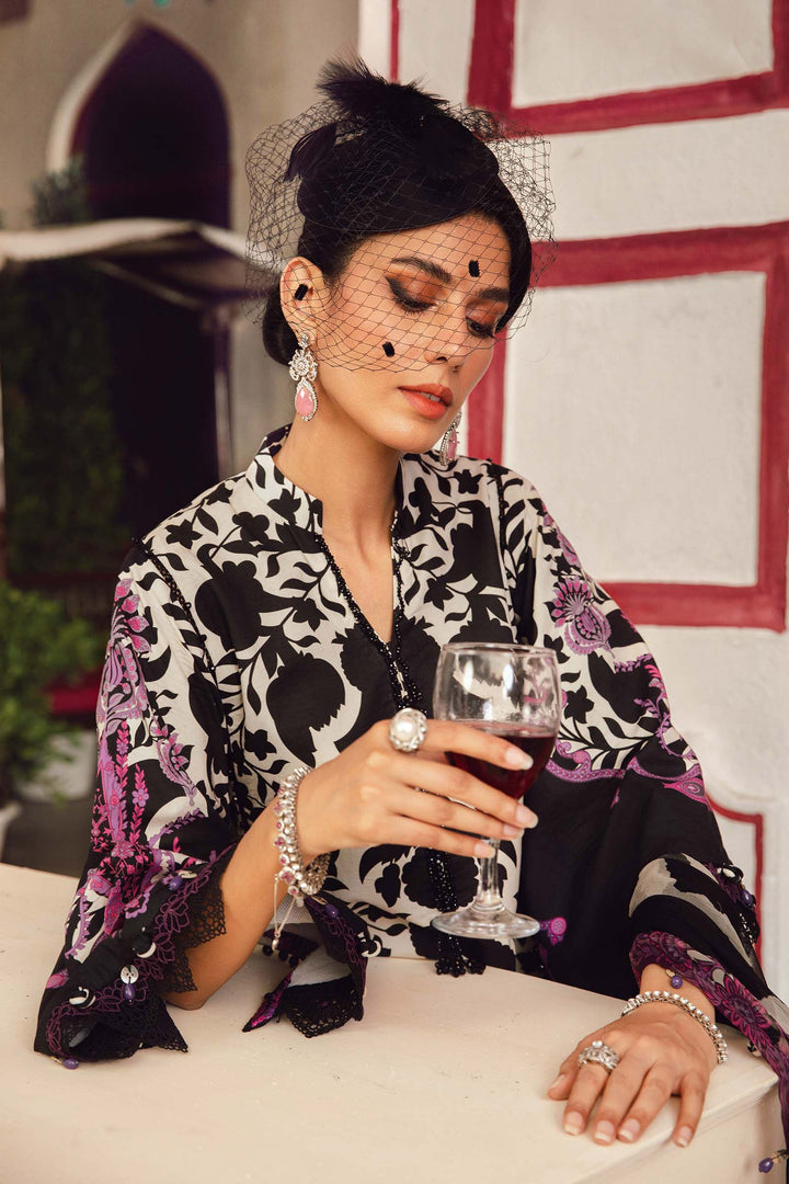 3 Piece Unstitched Embroidered Linen Suit