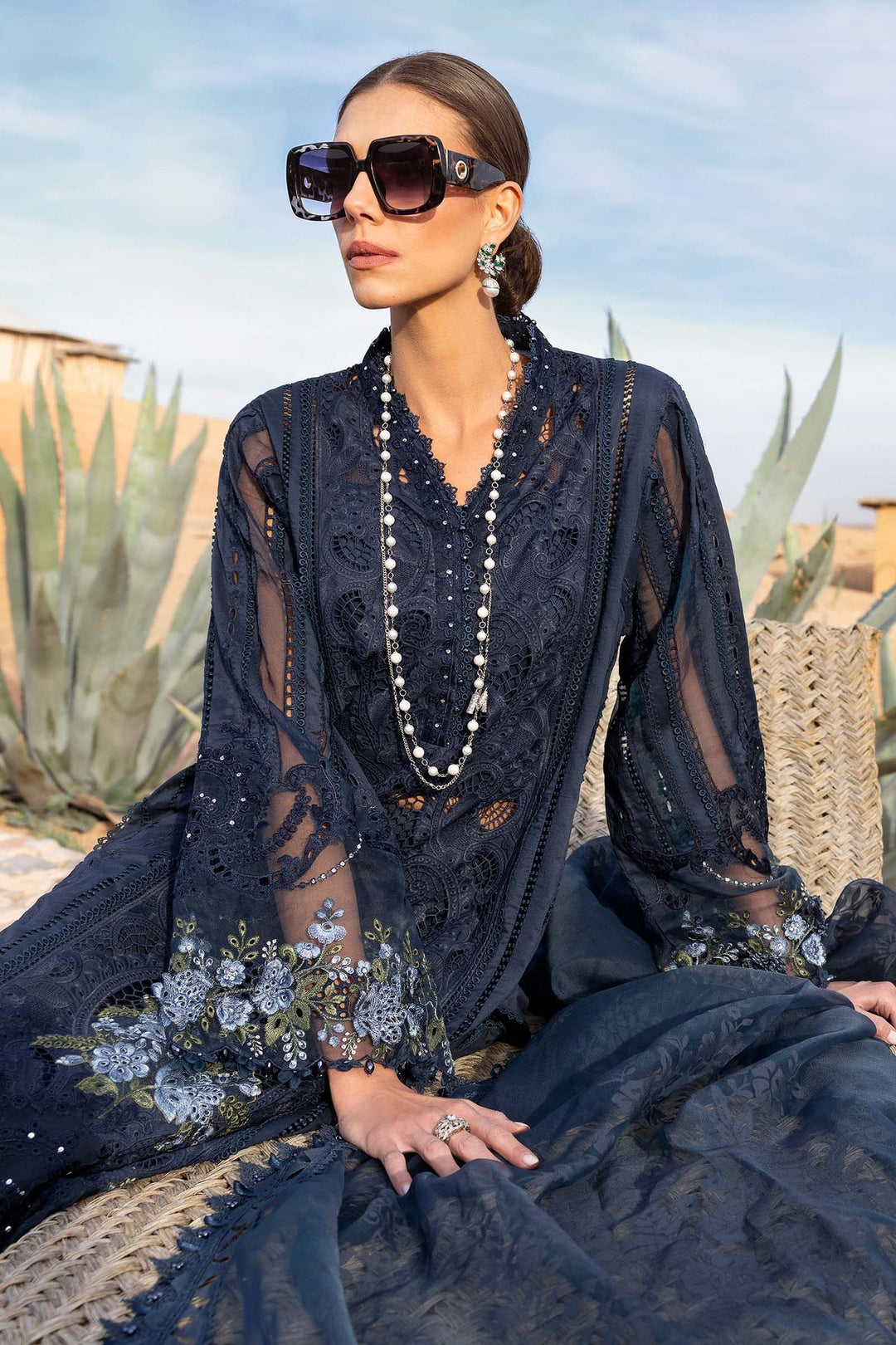 3 Piece Unstitched Embroidered Lawn Suit