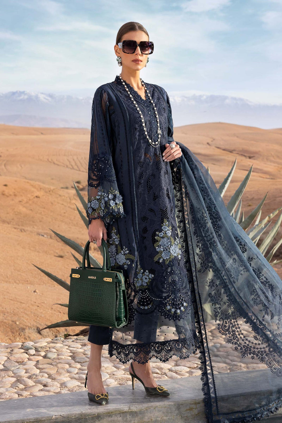 3 Piece Unstitched Embroidered Lawn Suit