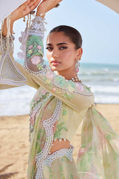 3 Piece Unstitched Embroidered Lawn Suit