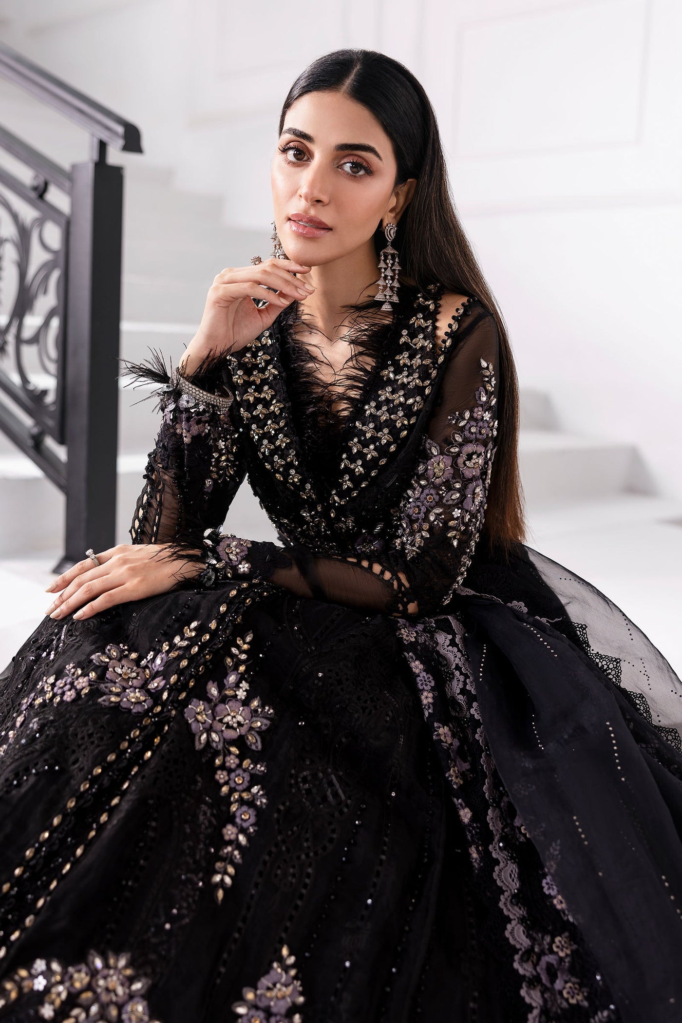 3 Piece Unstitched Embroidered Organza Suit