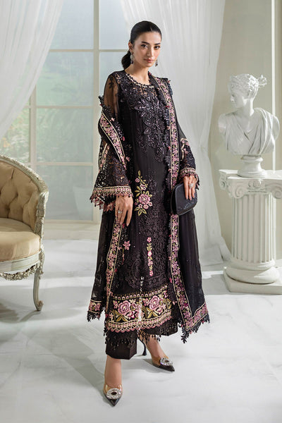 3 Piece Unstitched Embroidered Chiffon Suit