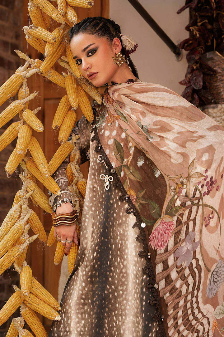 3 Piece Unstitched Embroidered Linen Suit