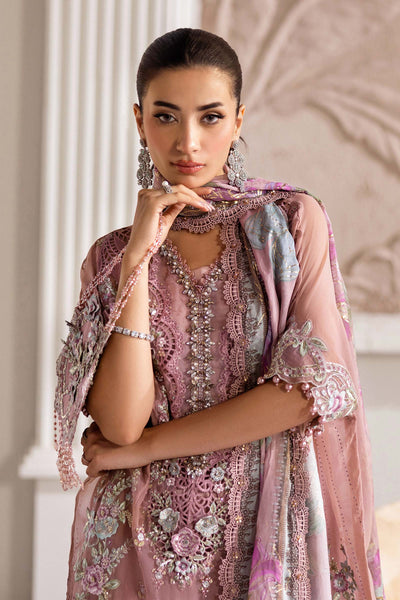 3 Piece Unstitched Embroidered Chiffon Suit