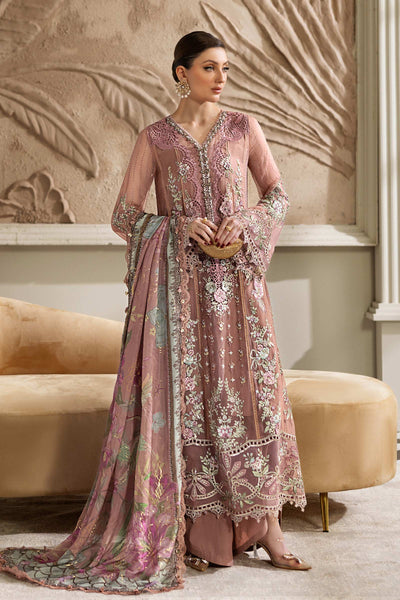 3 Piece Unstitched Embroidered Chiffon Suit