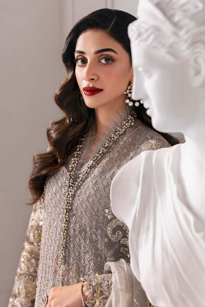 3 Piece Unstitched Embroidered Organza Suit