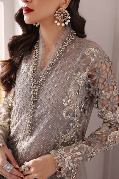 3 Piece Unstitched Embroidered Organza Suit