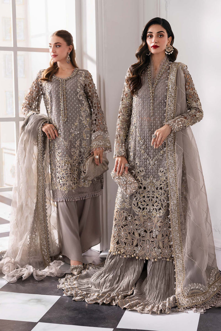 3 Piece Unstitched Embroidered Organza Suit