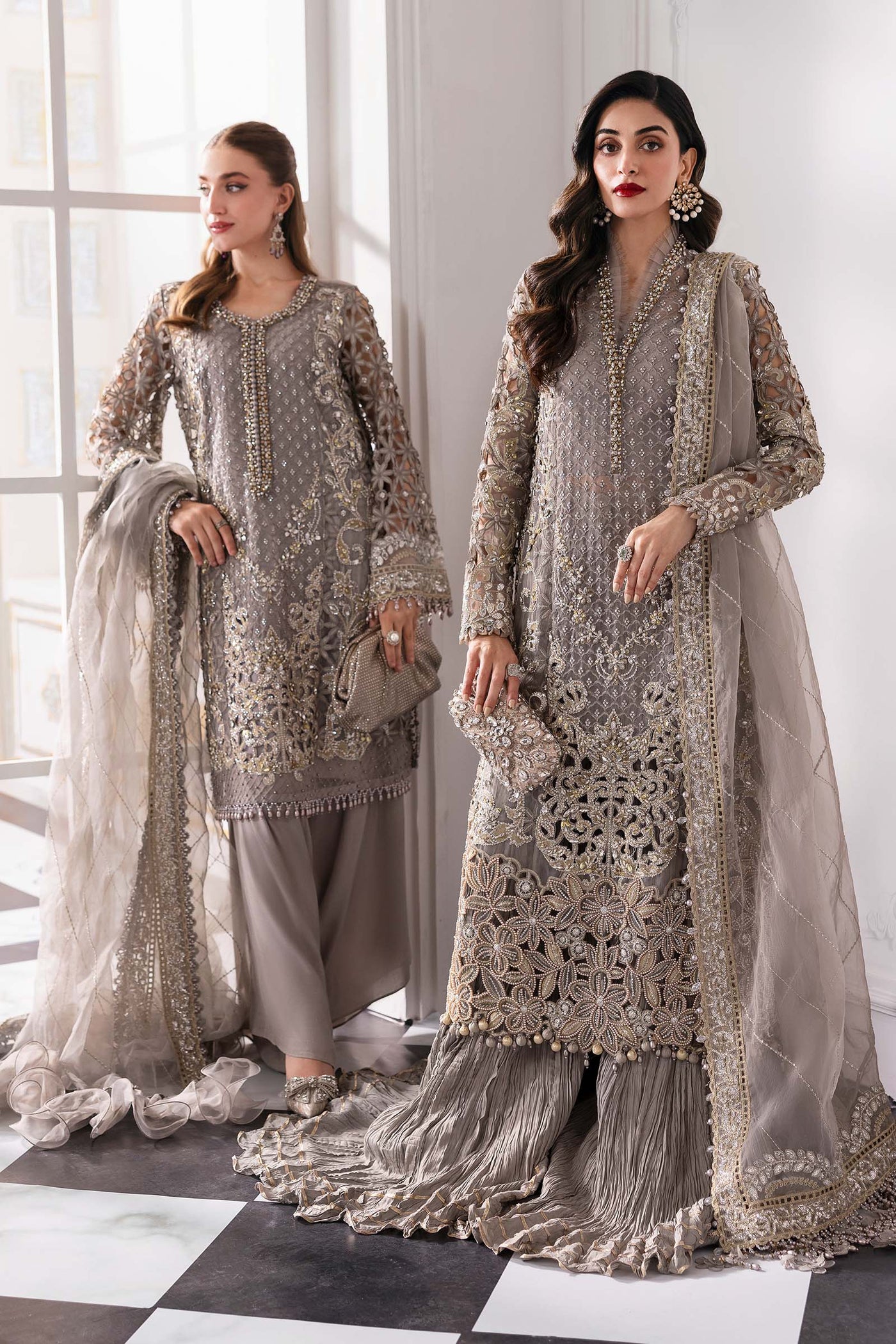 3 Piece Unstitched Embroidered Organza Suit