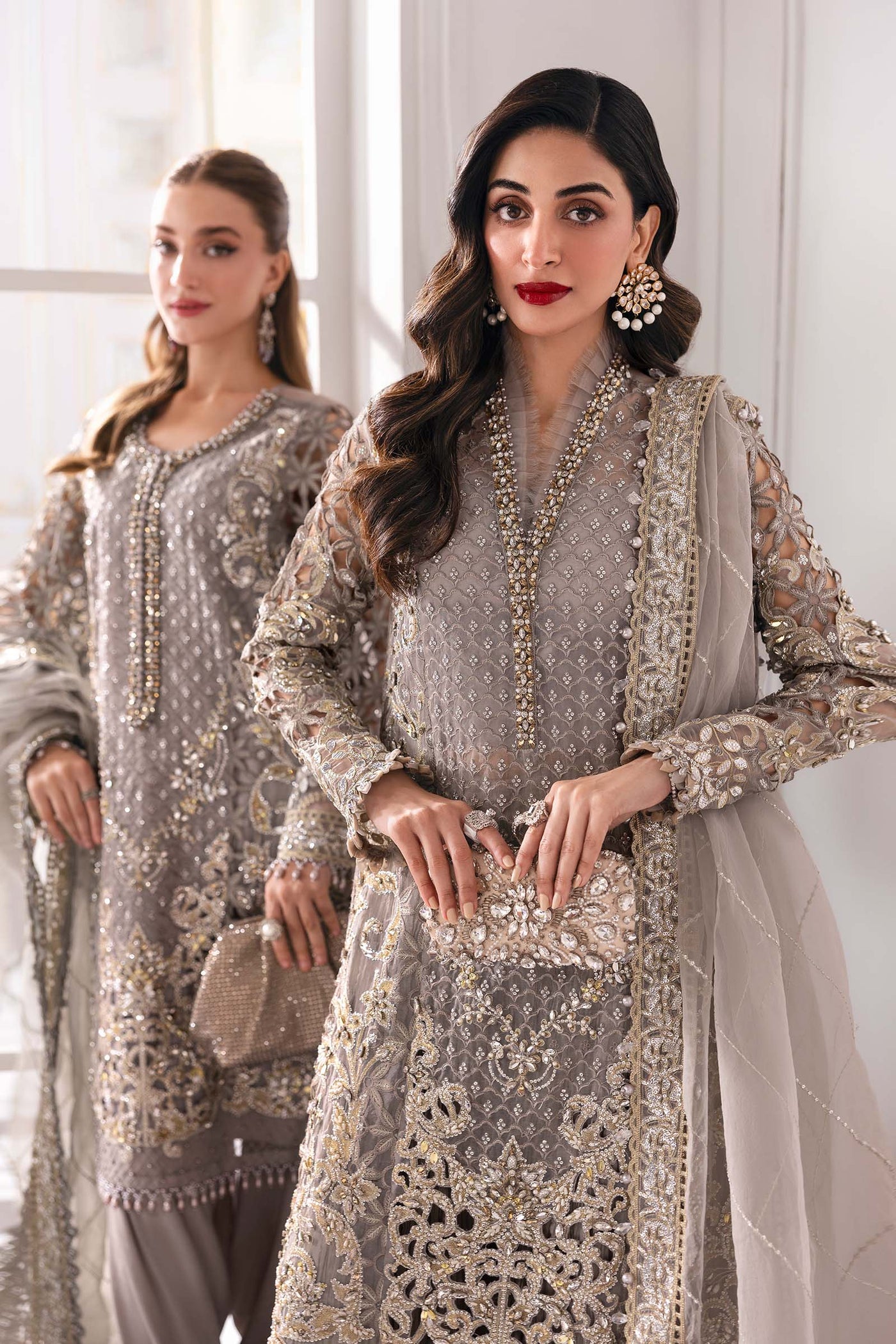 3 Piece Unstitched Embroidered Organza Suit