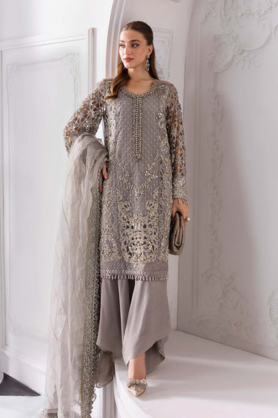 3 Piece Unstitched Embroidered Organza Suit