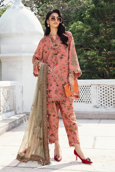 3 Piece Unstitched Embroidered Cambric Suit